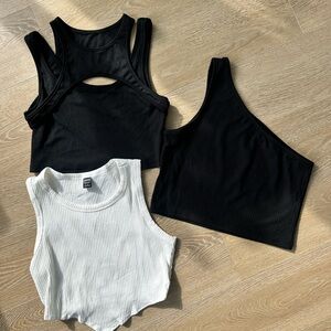 Stylish Black and White Women's Crop Tops